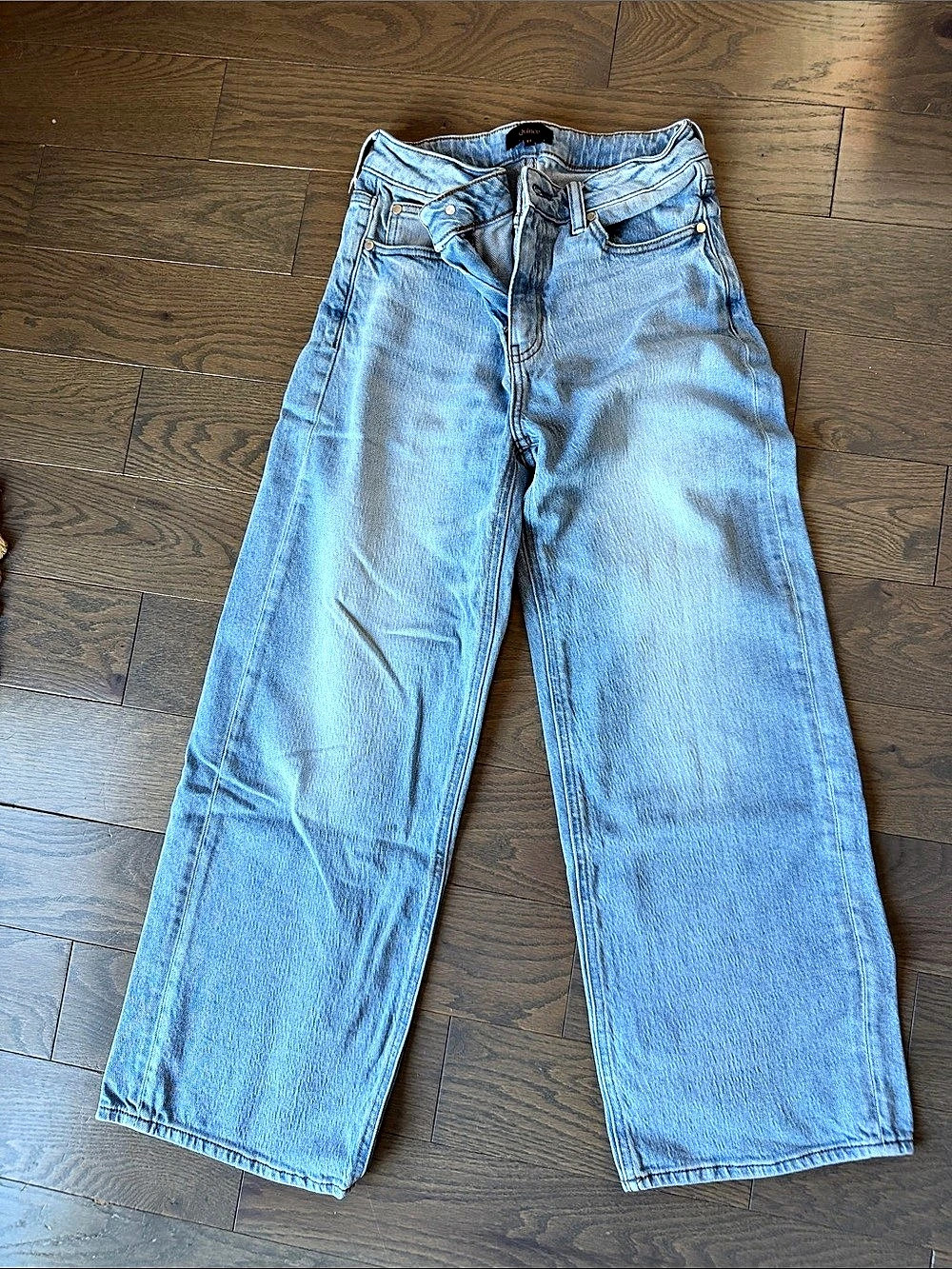 Quince Bella Stretch Relaxed Straight Jeans Blue Waist 27x2825
